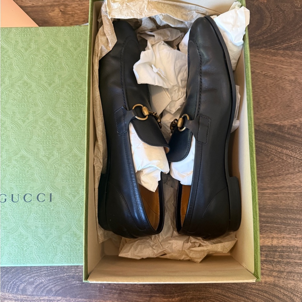 Gucci Black Leather Loafers - Picture 6 of 12